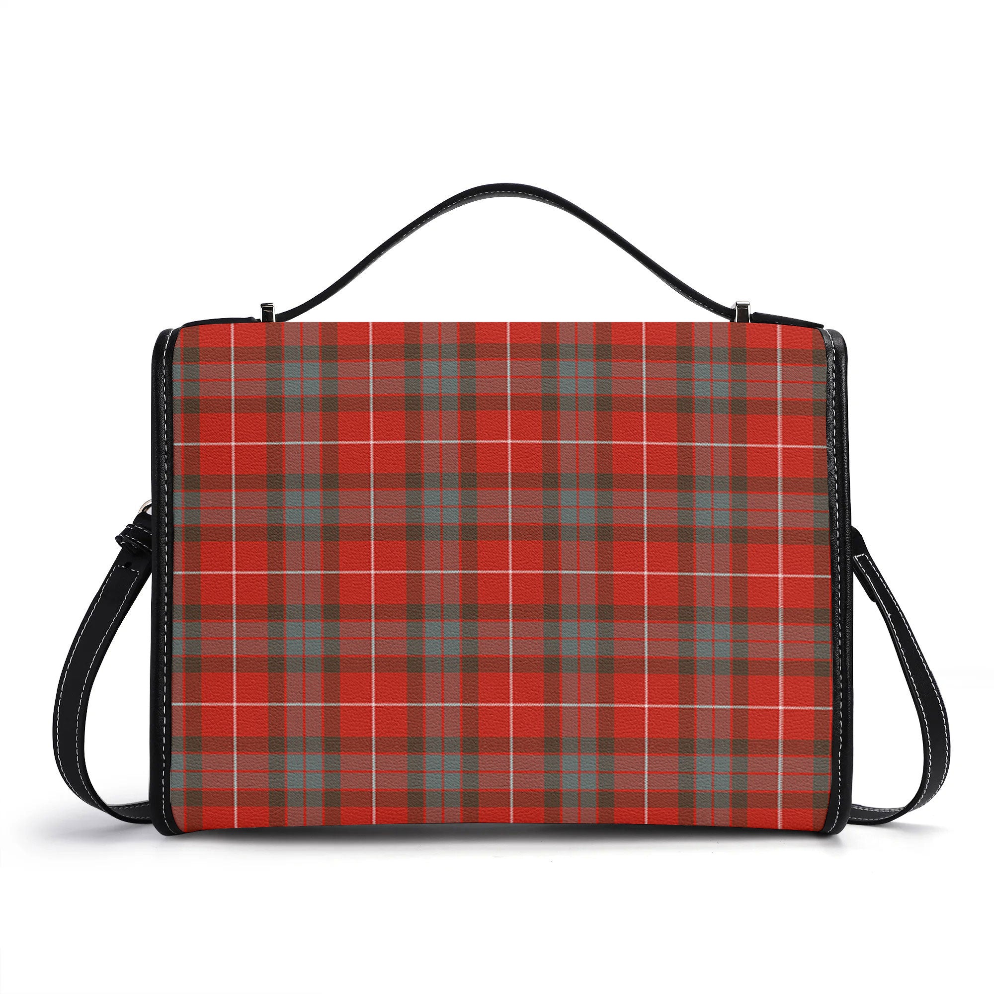 Fraser (of Lovat) Weathered Tartan Crest Satchel Bag