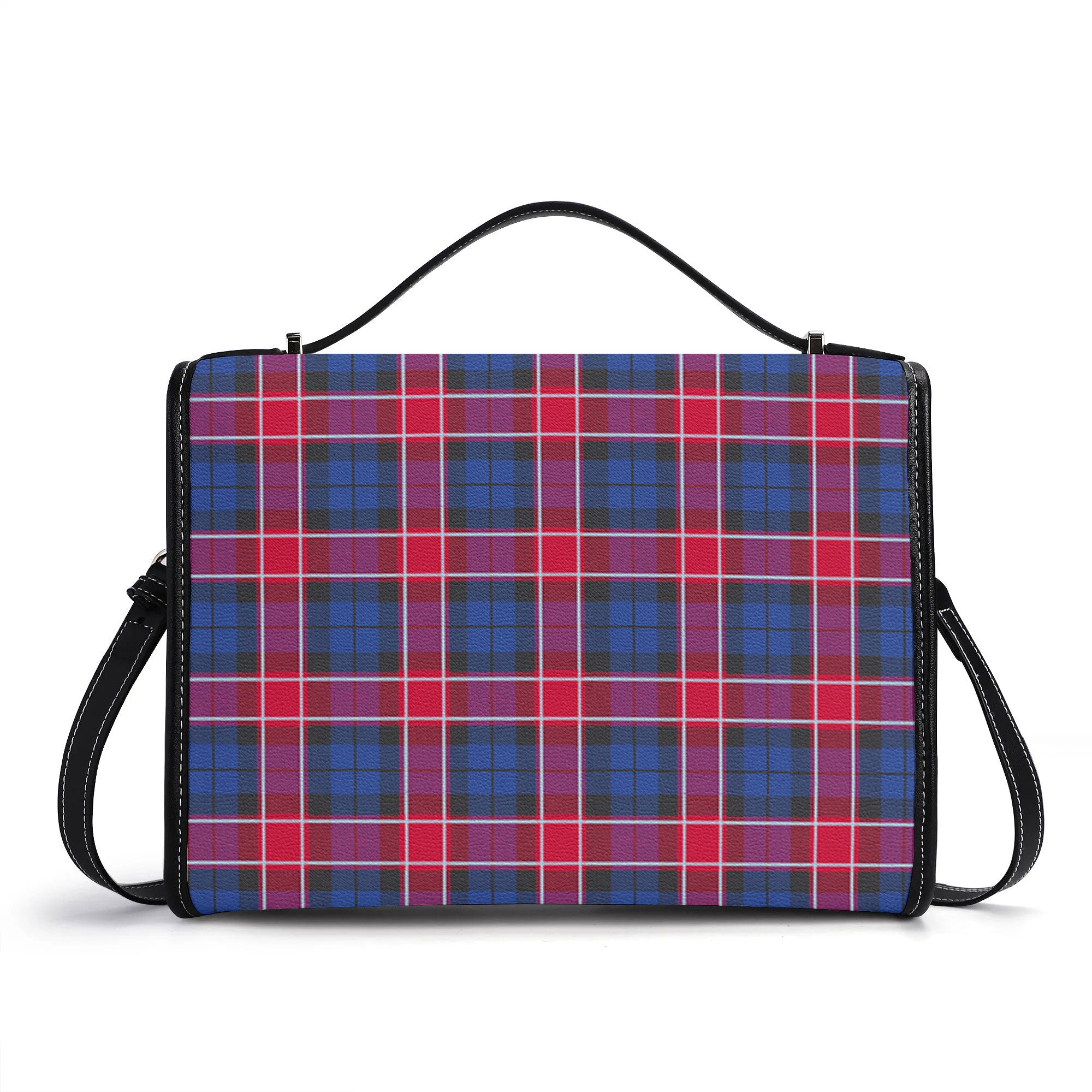 Graham of Menteith Red Tartan Crest Satchel Bag