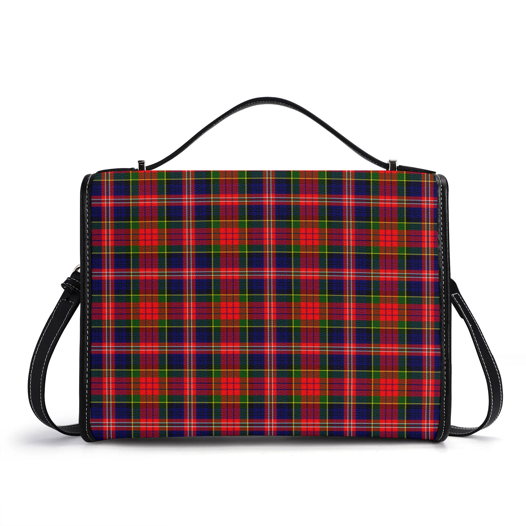 MacPherson Modern Tartan Crest Satchel Bag