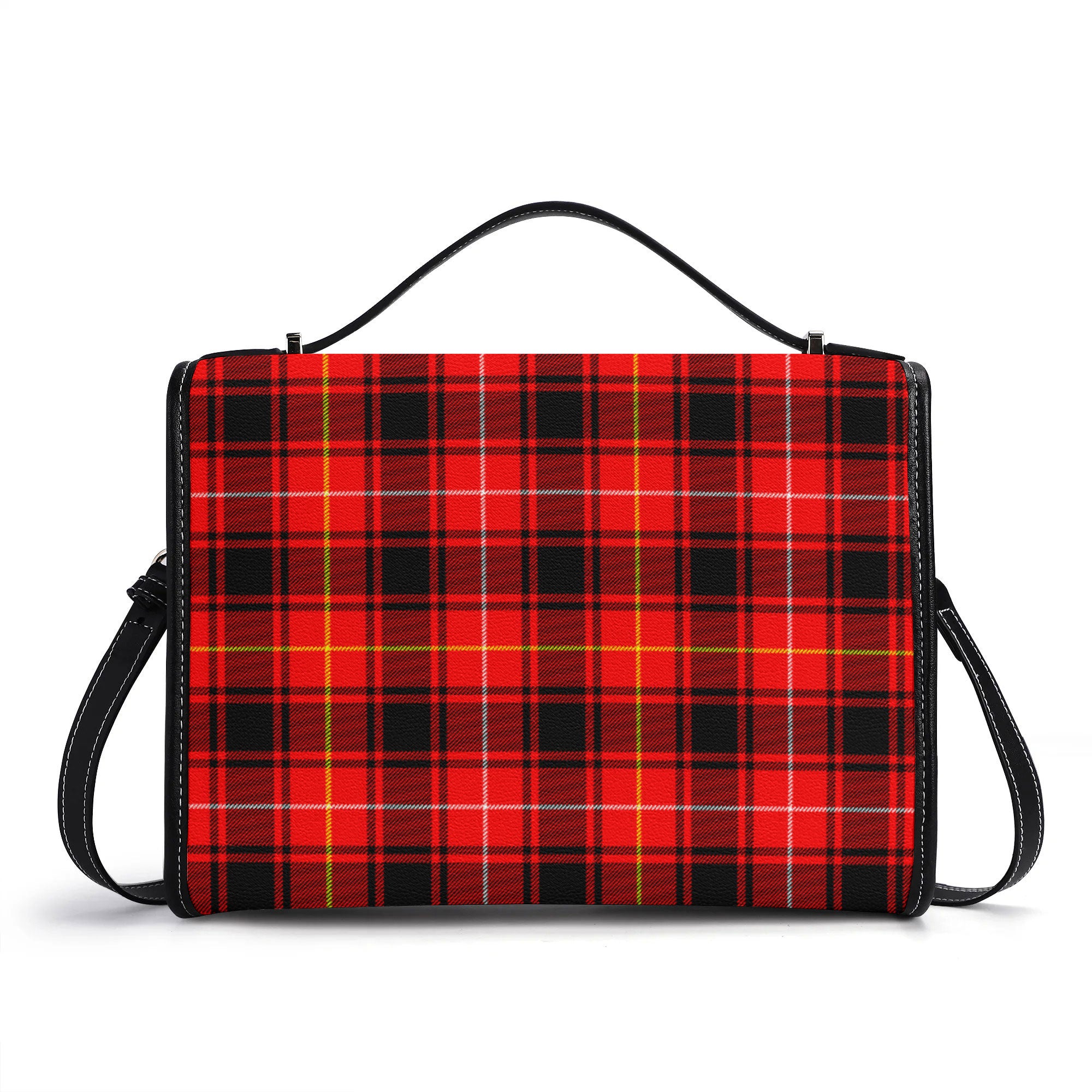 McIver Modern Tartan Crest Satchel Bag
