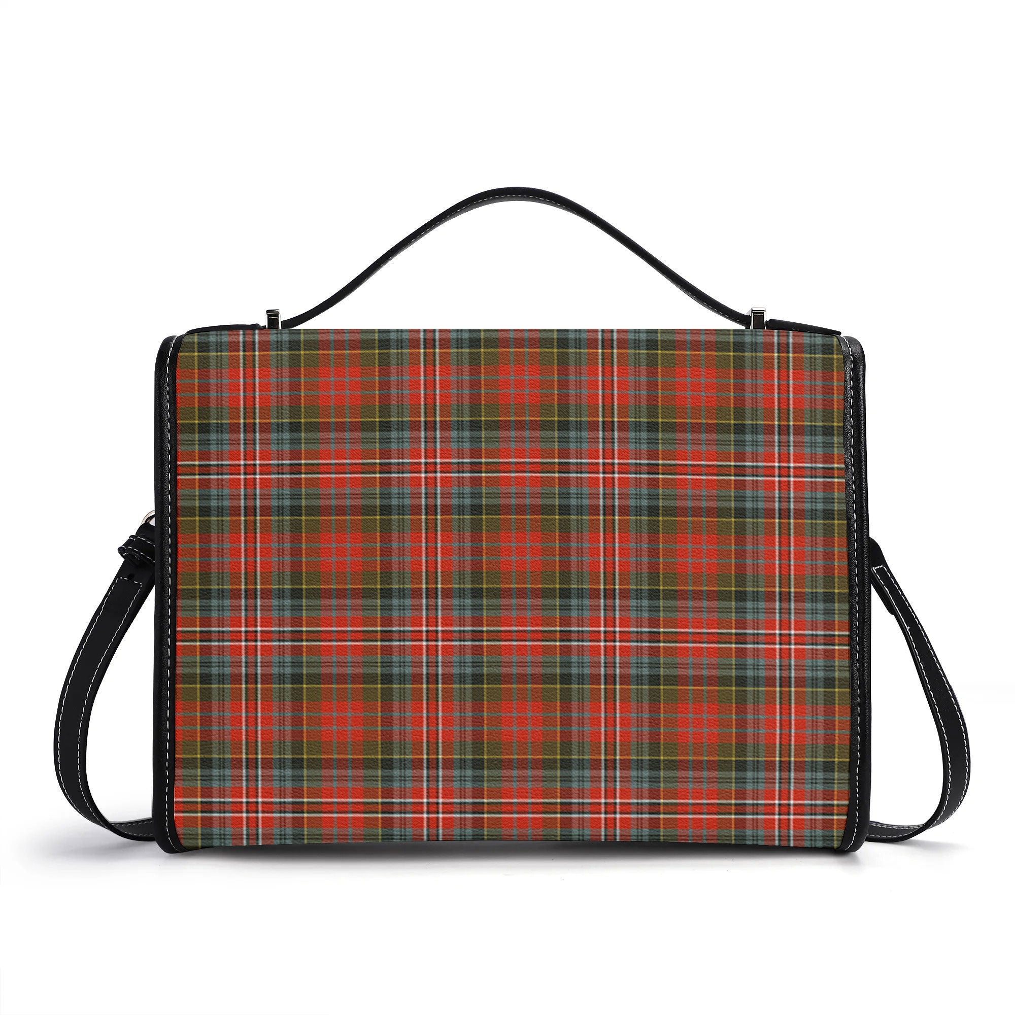 McPherson Weathered Tartan Crest Satchel Bag