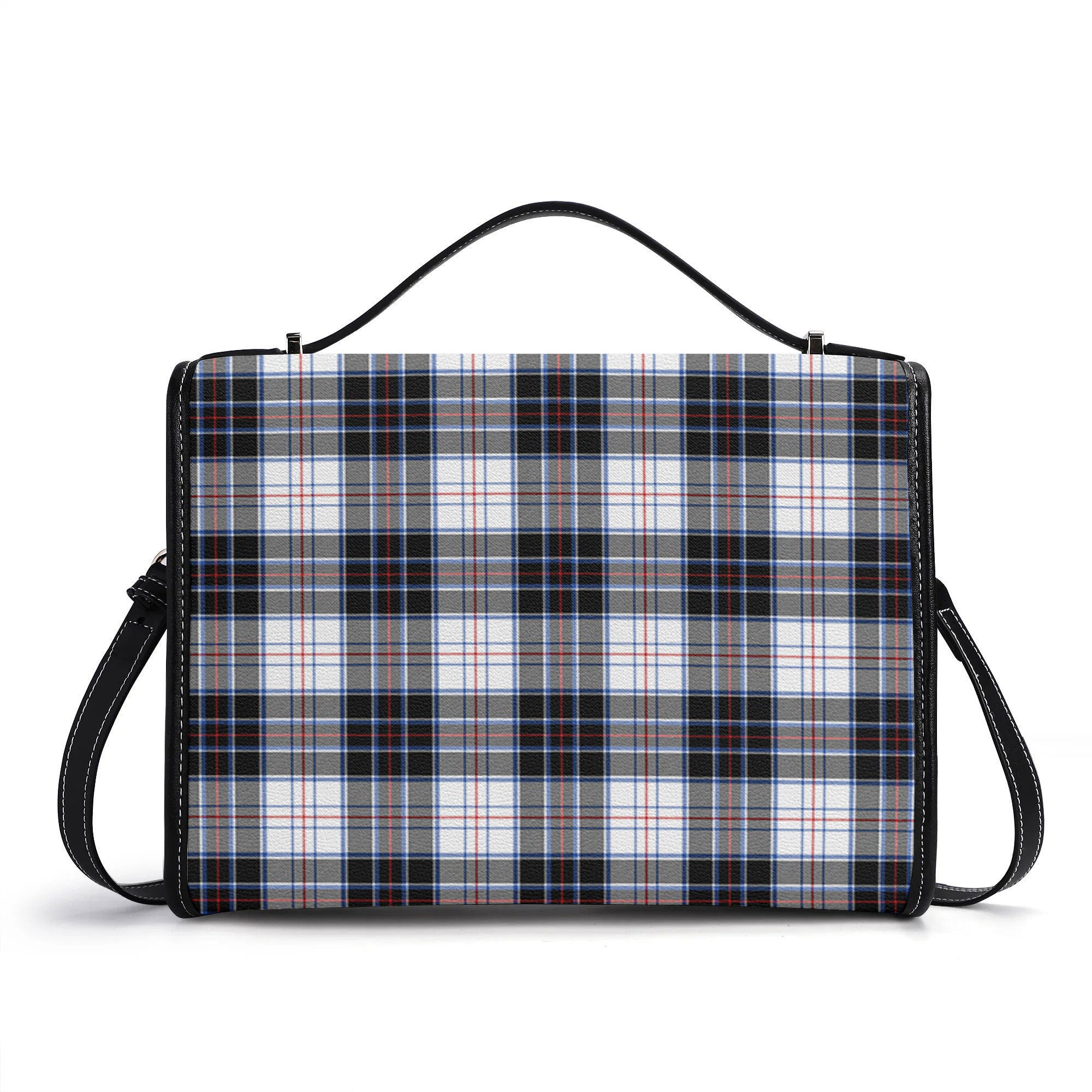 McRae Dress Modern Tartan Crest Satchel Bag