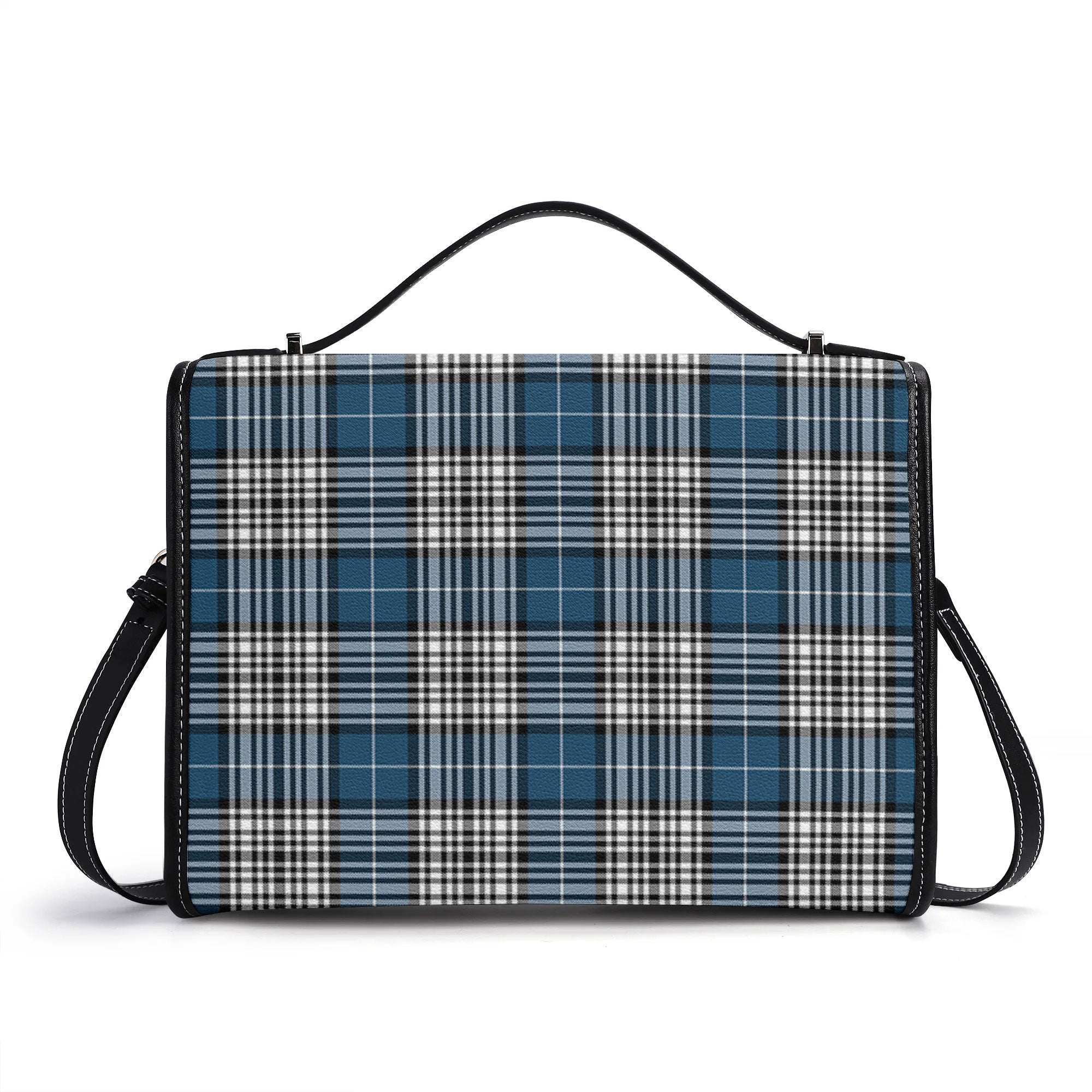 Napier Modern Tartan Crest Satchel Bag