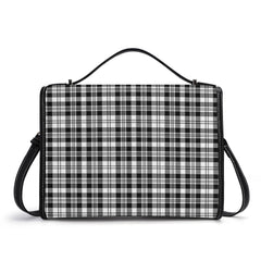 Scott Black & White Modern Tartan Crest Satchel Bag