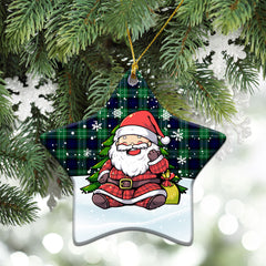 Abercrombie Tartan Christmas Ceramic Ornament - Scottish Santa Style