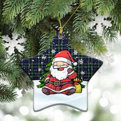 Allardice Tartan Christmas Ceramic Ornament - Scottish Santa Style