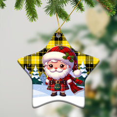 Barclay Dress Modern Tartan Christmas Ceramic Ornament - Santa Claus In Kilt Style