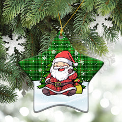 Galloway District Tartan Christmas Ceramic Ornament - Scottish Santa Style