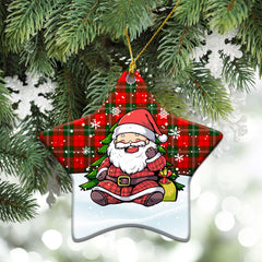 Gartshore Tartan Christmas Ceramic Ornament - Scottish Santa Style