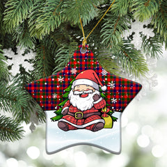 Gow (of Skeoch) Tartan Christmas Ceramic Ornament - Scottish Santa Style