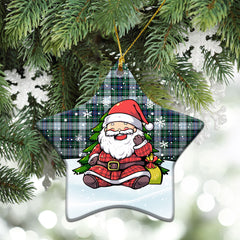 MacKenzie Dress Ancient Tartan Christmas Ceramic Ornament - Scottish Santa Style