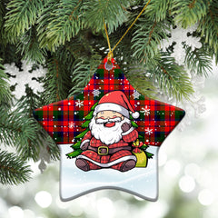 MacNaughten Tartan Christmas Ceramic Ornament - Scottish Santa Style