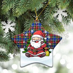 McBeth Modern Tartan Christmas Ceramic Ornament - Scottish Santa Style