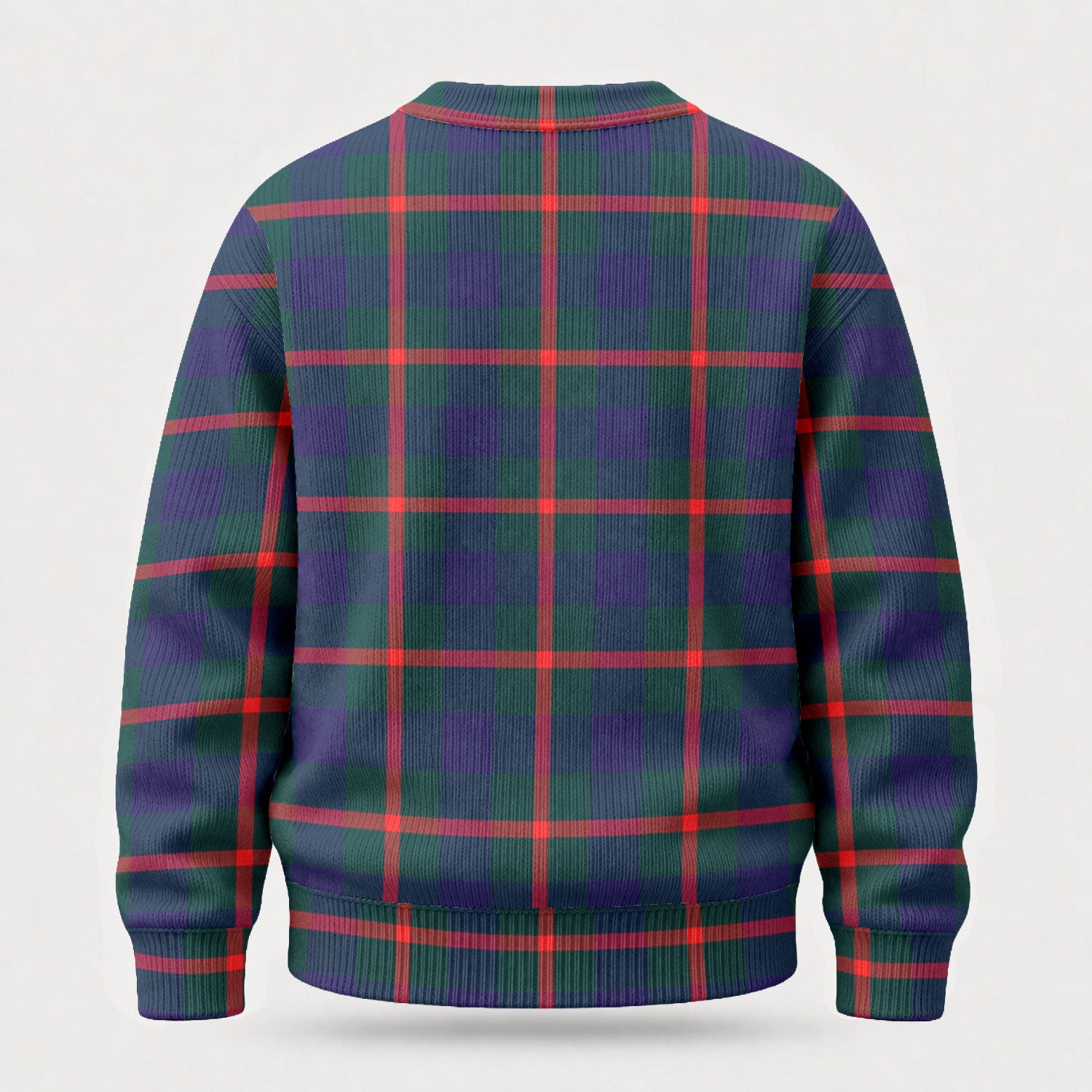Agnew Modern Tartan Crest Sweater