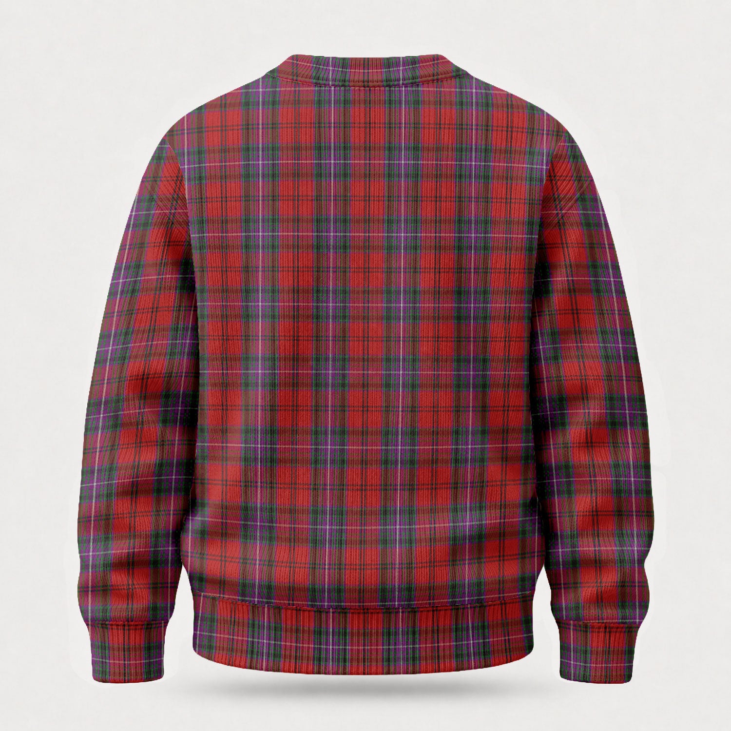 Kelly of Sleat Red Tartan Crest Sweater