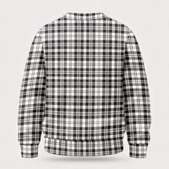 Scott Black & White Modern Tartan Crest Sweater