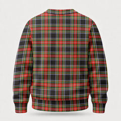 Stewart Black Tartan Crest Sweater