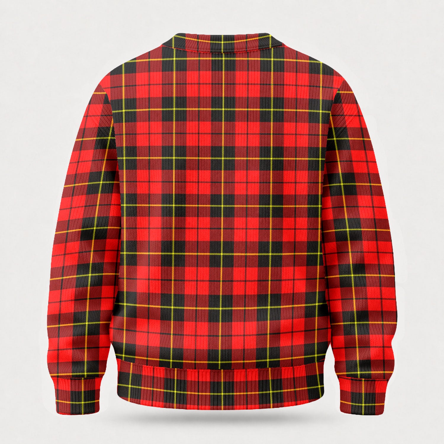Wallace Hunting Red Tartan Crest Sweater