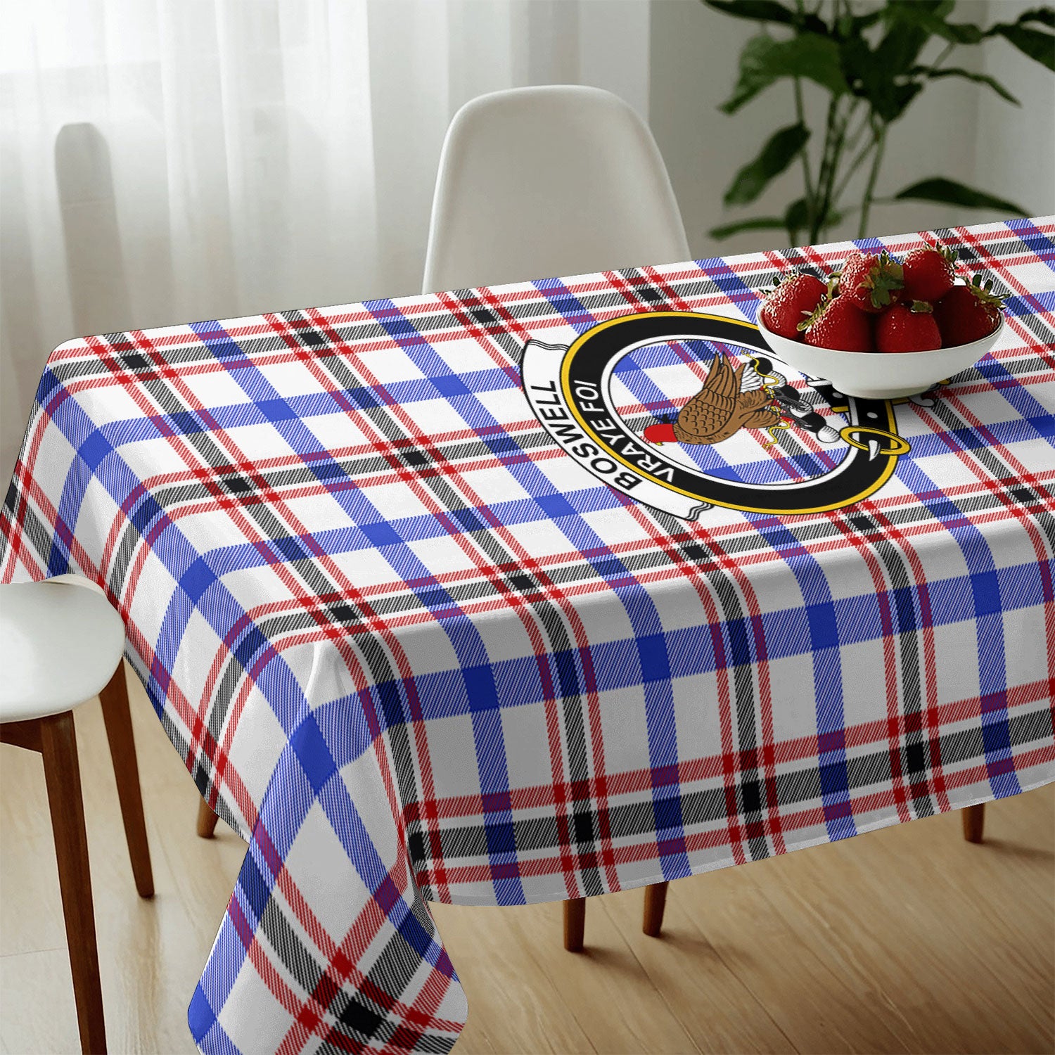 Boswell Modern Tartan Crest Tablecloth