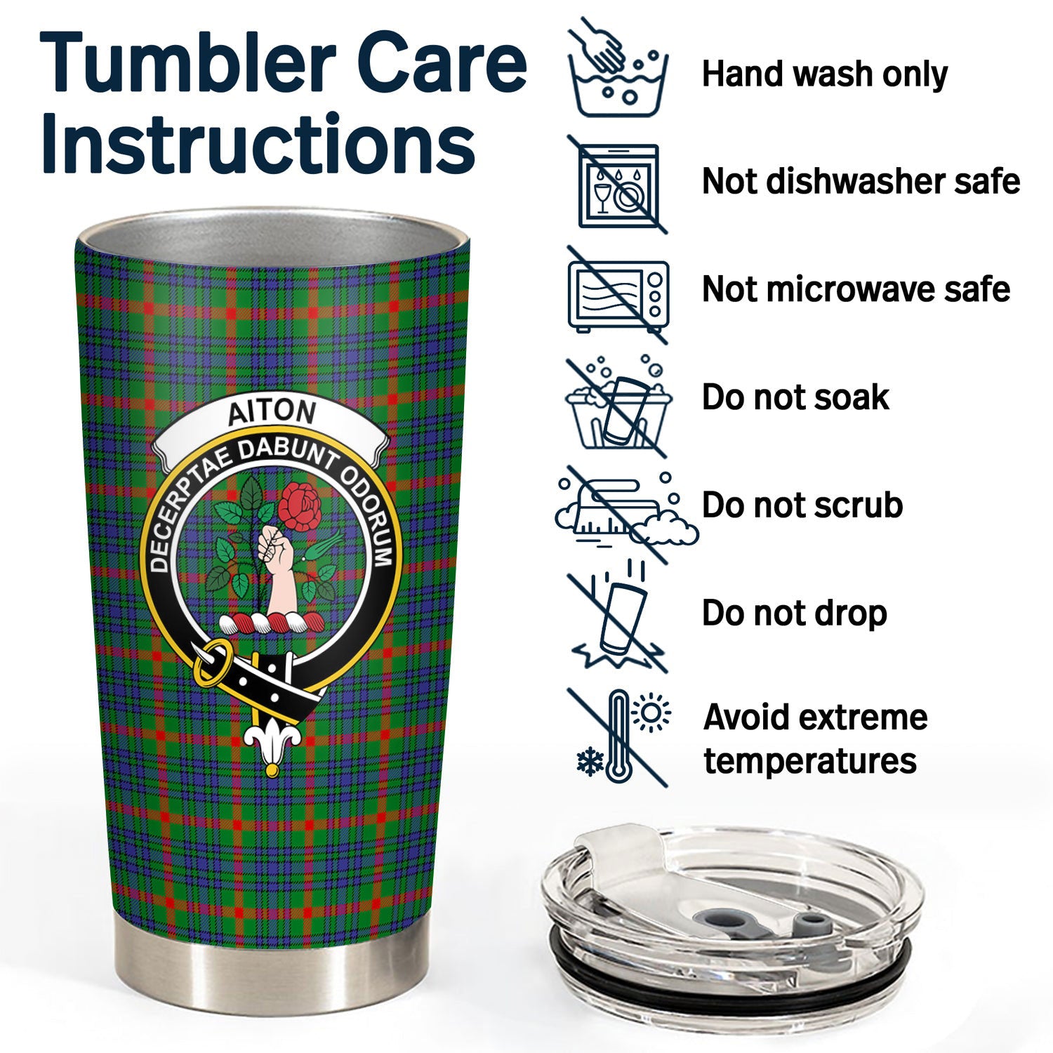 Aiton Tartan Crest Tumbler