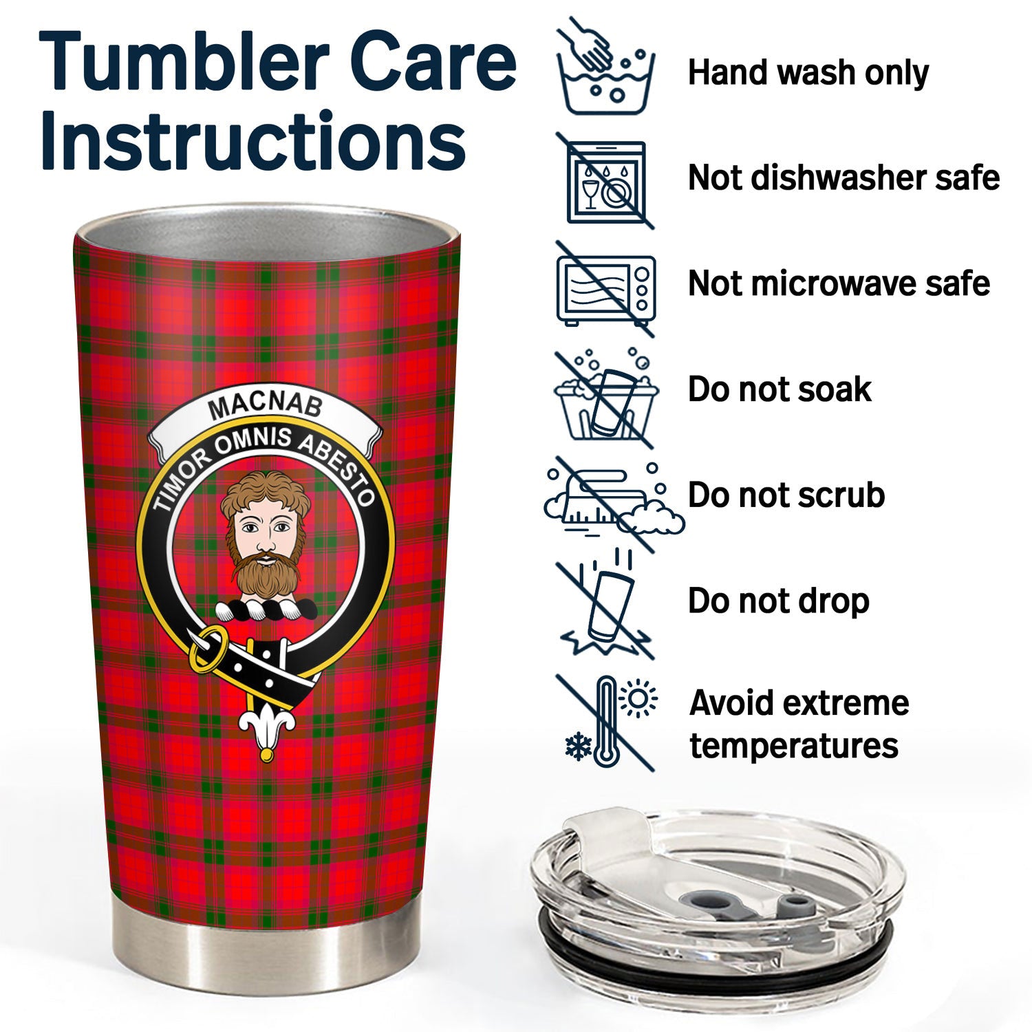 MacNab Modern Tartan Crest Tumbler