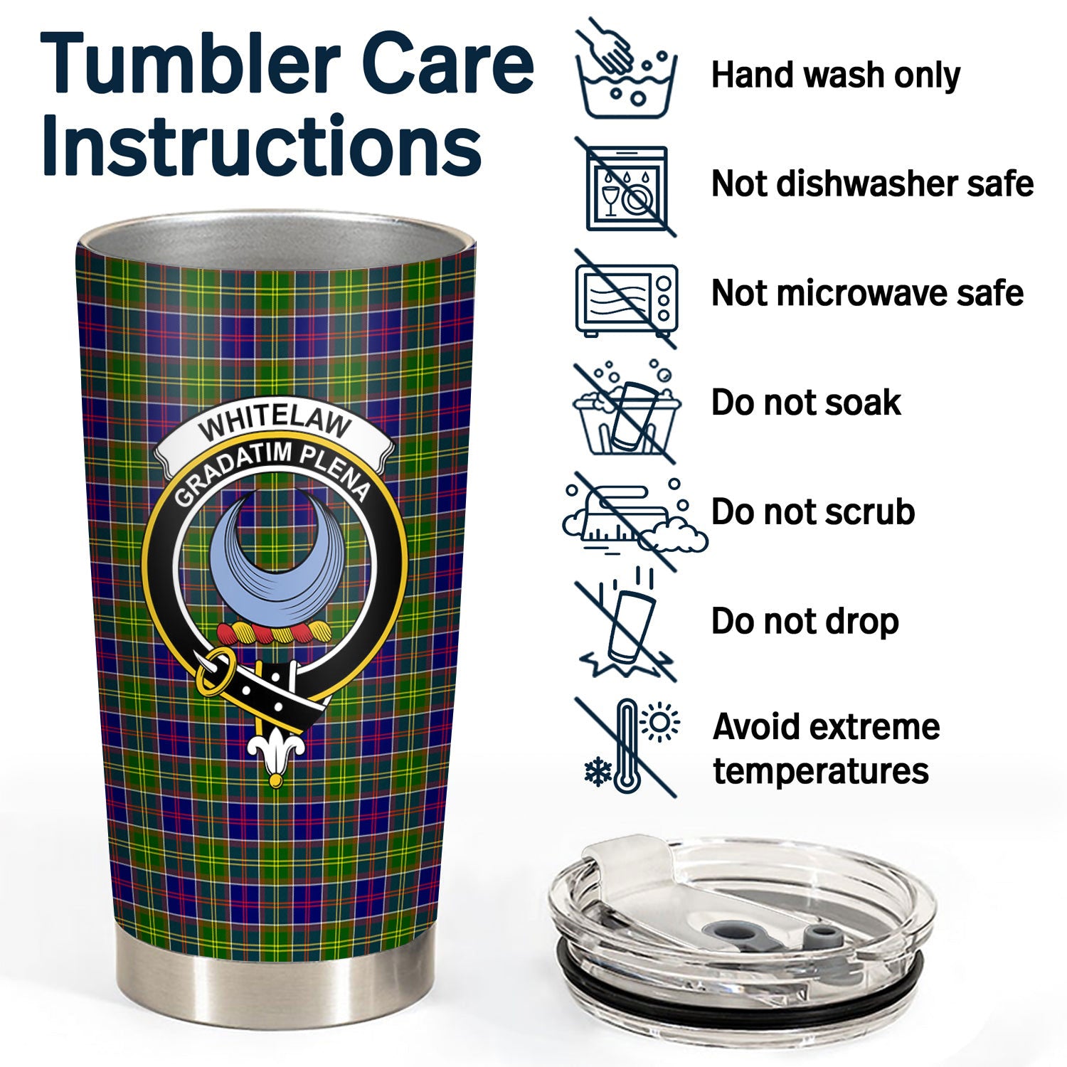 Whitelaw Tartan Crest Tumbler