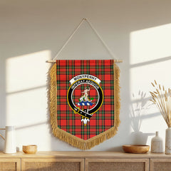 Monypenny Tartan Crest Wall Hanging Banner - Wood Pole