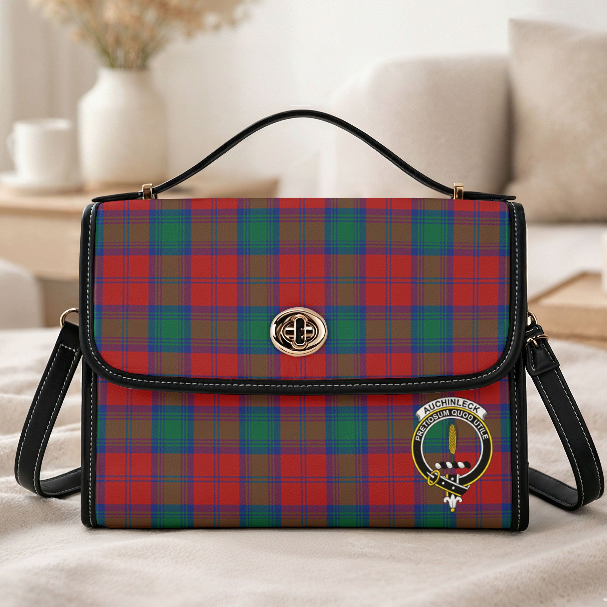 Auchinleck Tartan Crest Satchel Bag