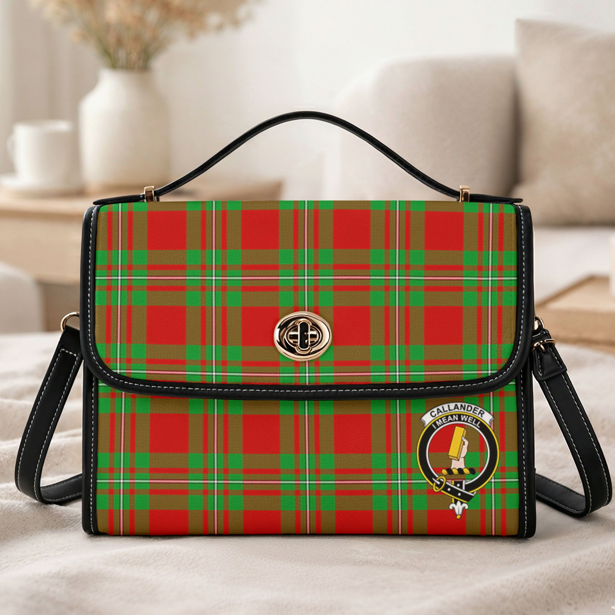 Callander Tartan Crest Satchel Bag