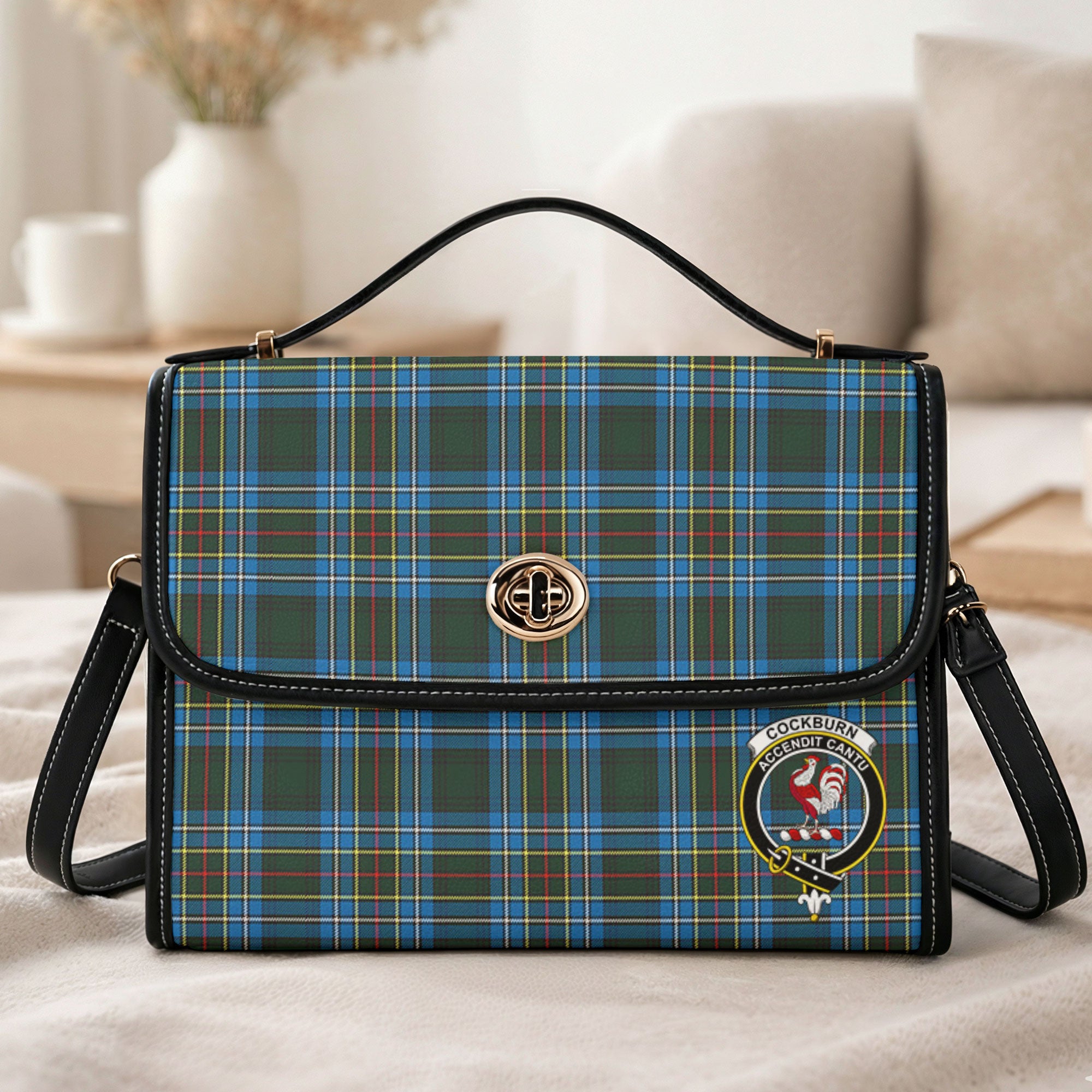 Cockburn Modern Tartan Crest Satchel Bag