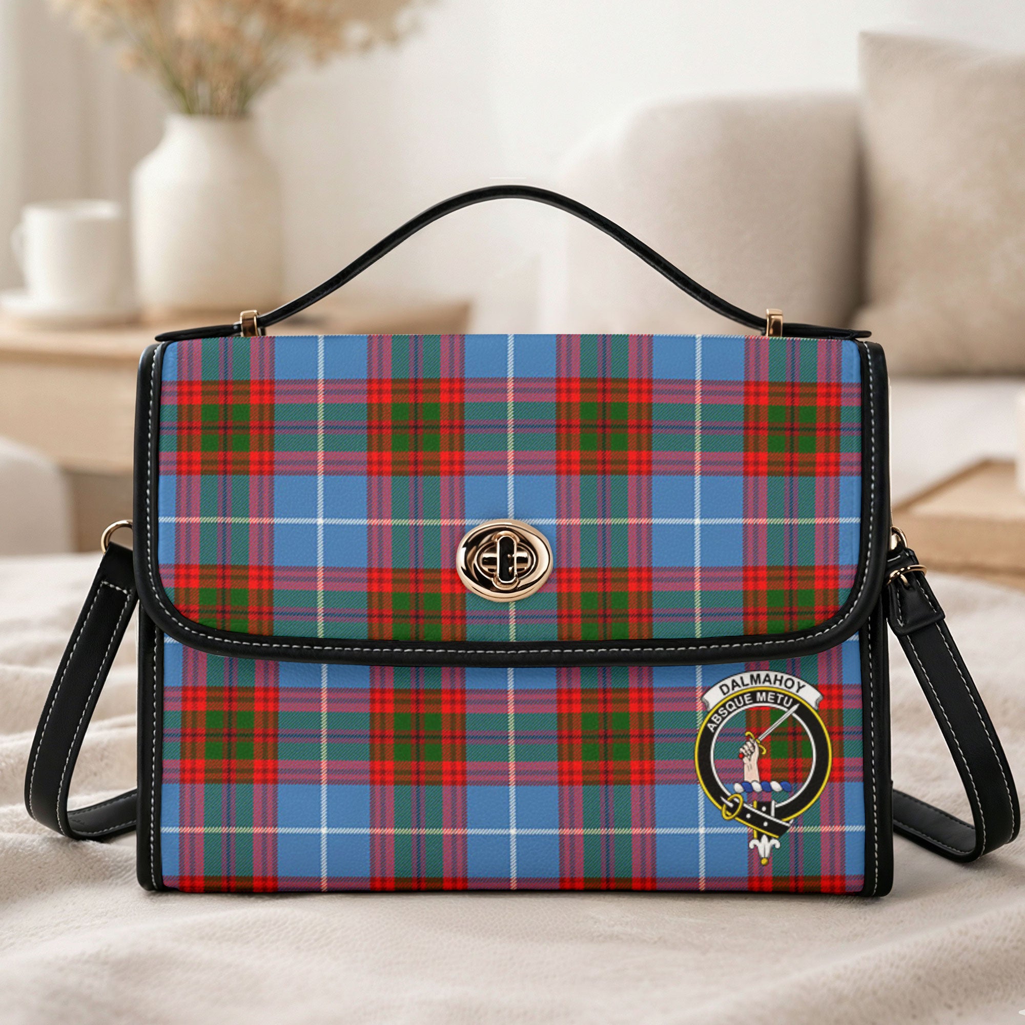 Dalmahoy Tartan Crest Satchel Bag