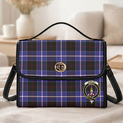 Dunlop Modern Tartan Crest Satchel Bag