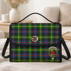 Farquharson Modern Tartan Crest Satchel Bag
