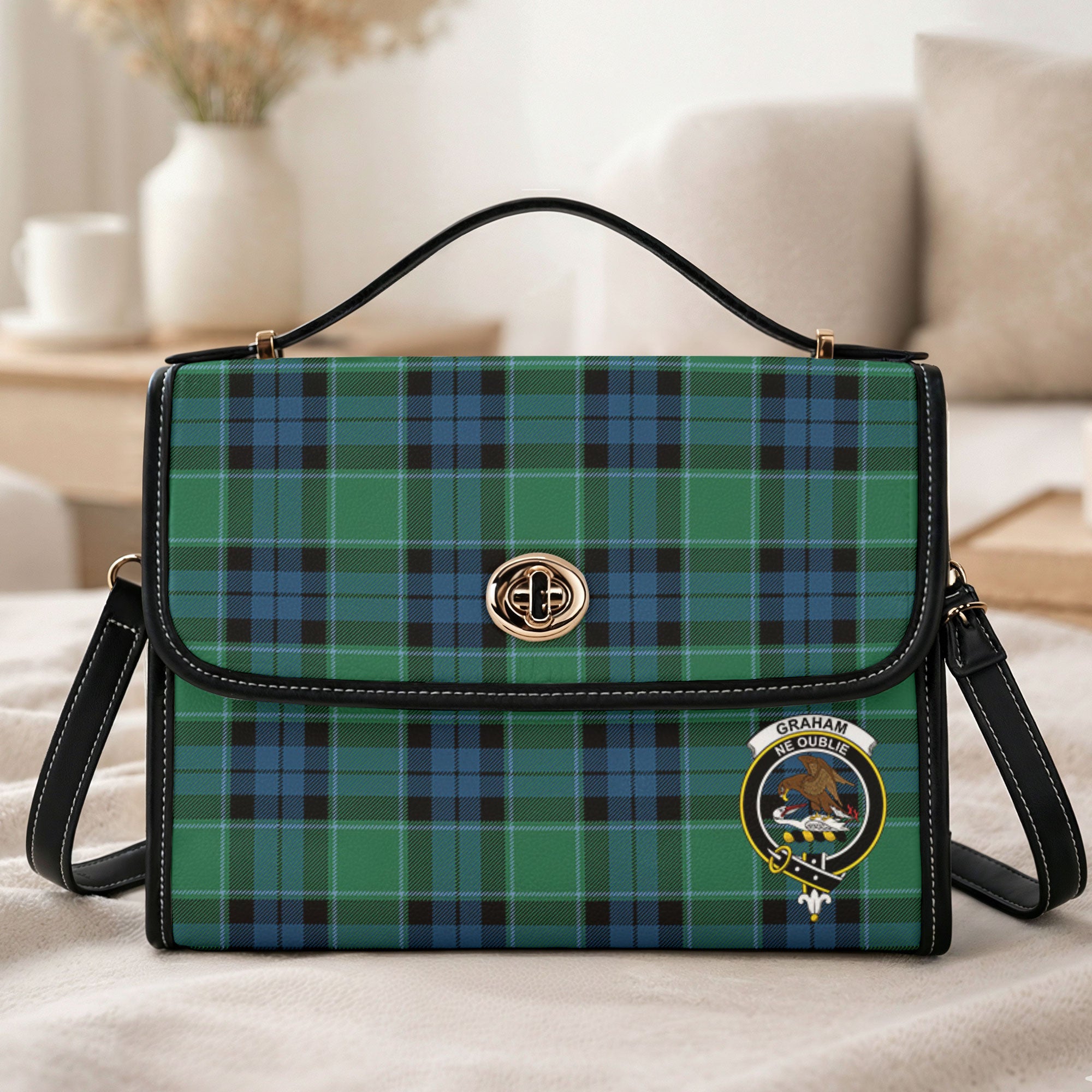 Graham of Menteith Ancient Tartan Crest Satchel Bag