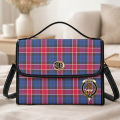 Graham of Menteith Red Tartan Crest Satchel Bag