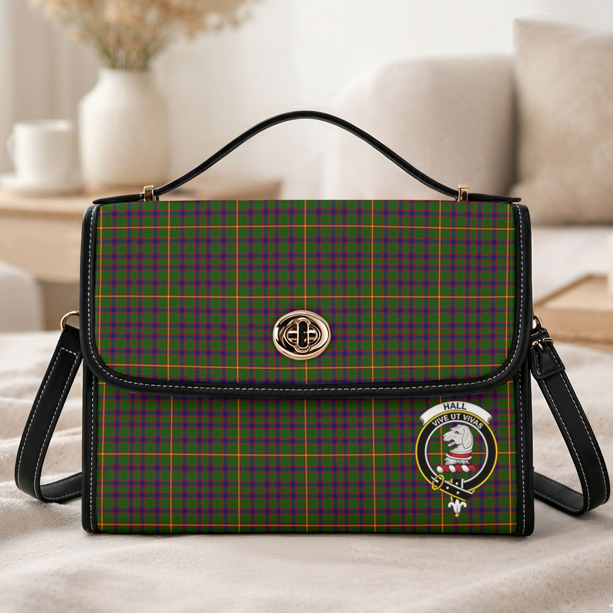 Hall Tartan Crest Satchel Bag