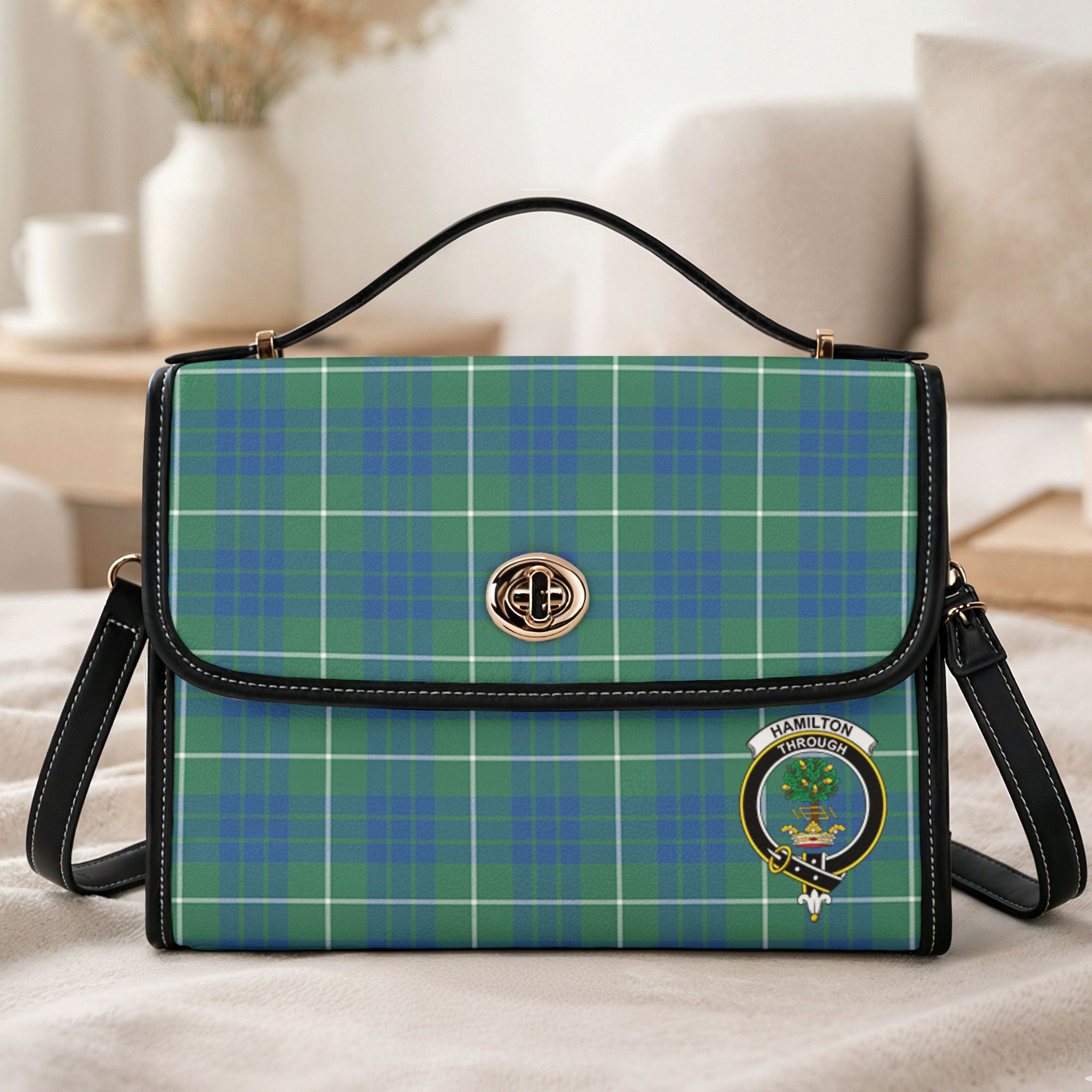 Hamilton Hunting Ancient Tartan Crest Satchel Bag