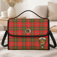 Hay Modern Tartan Crest Satchel Bag