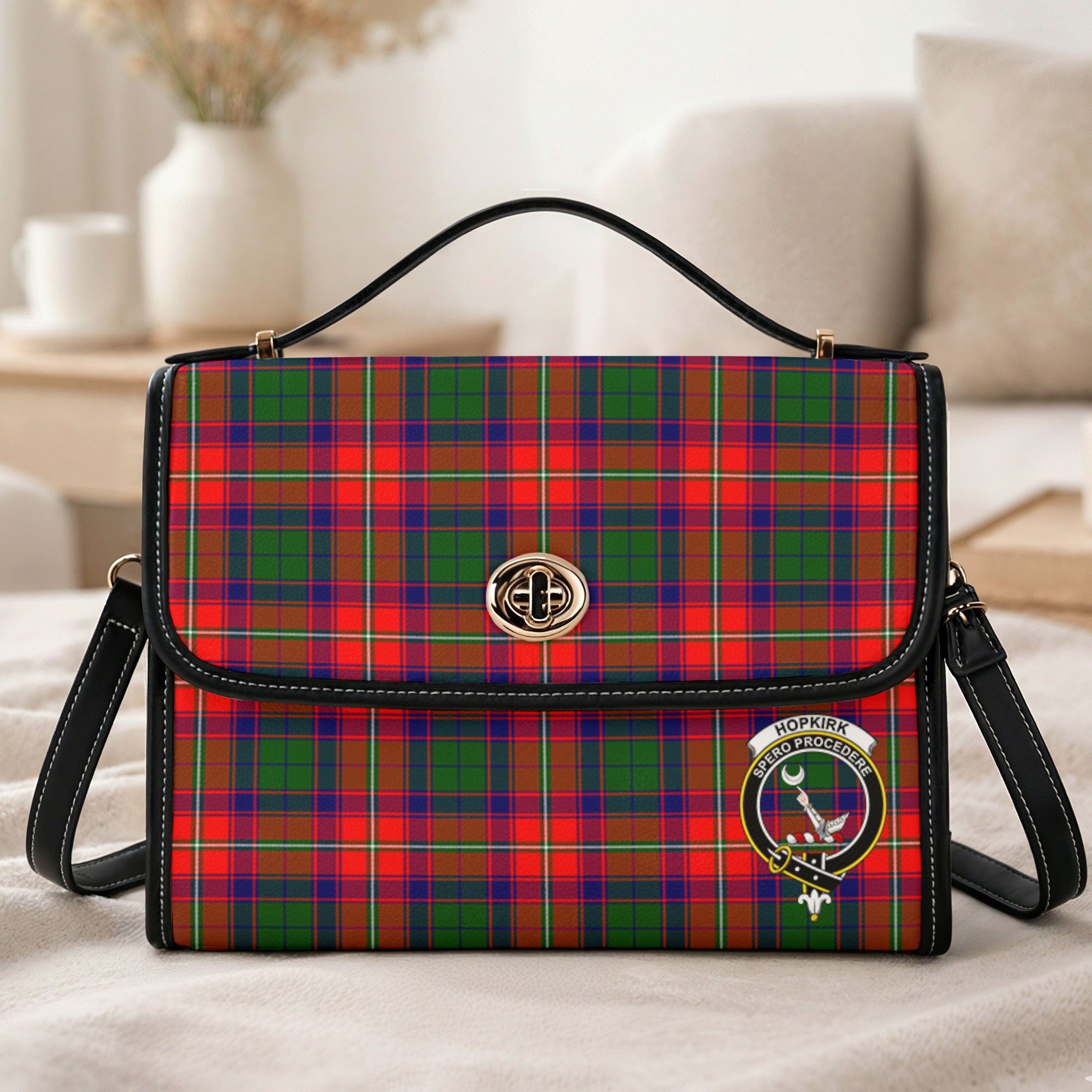Hopkirk Tartan Crest Satchel Bag