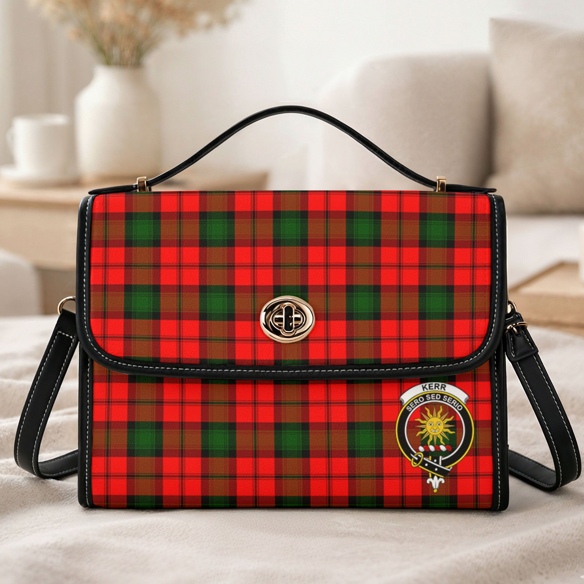 Kerr Modern Tartan Crest Satchel Bag