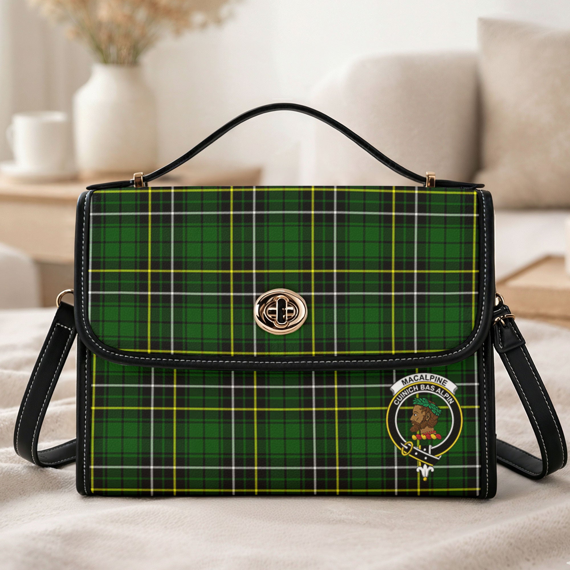 MacAlpine Modern Tartan Crest Satchel Bag