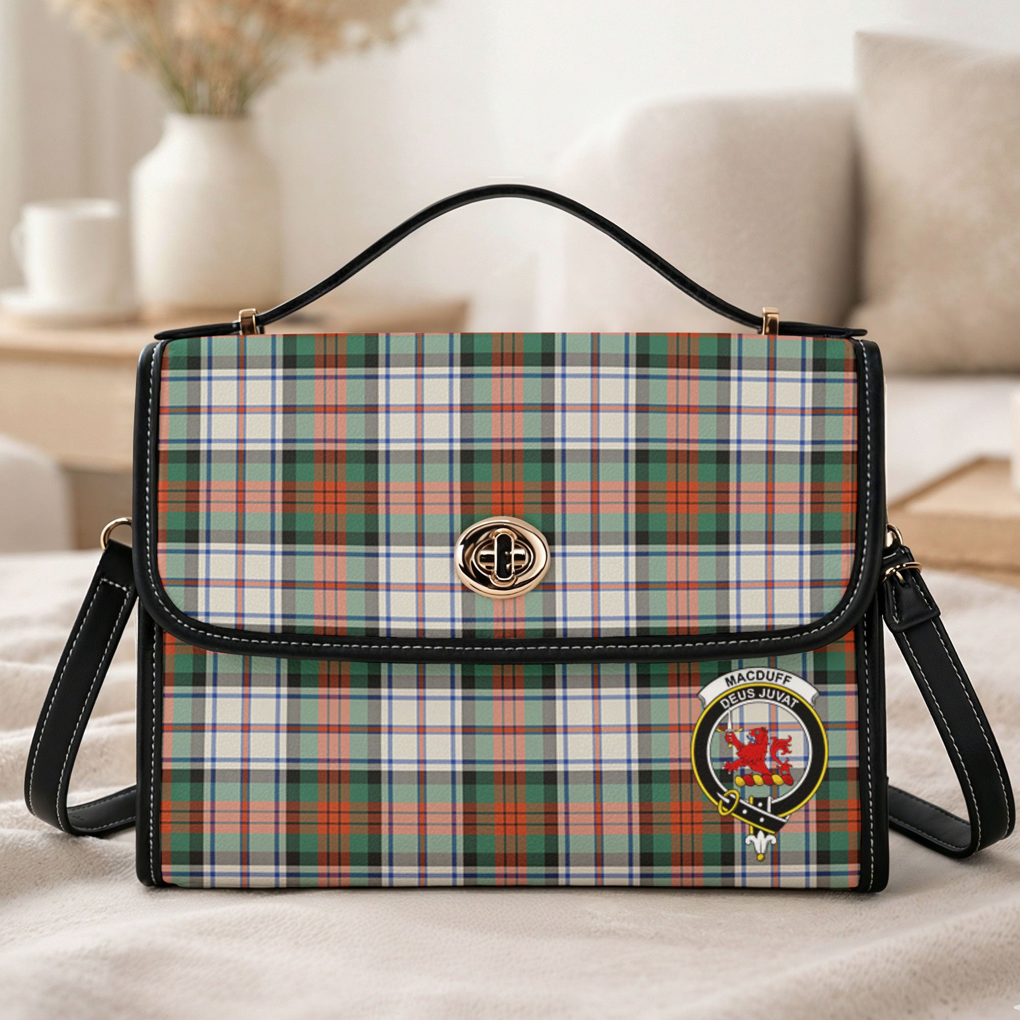 MacDuff Dress Ancient Tartan Crest Satchel Bag