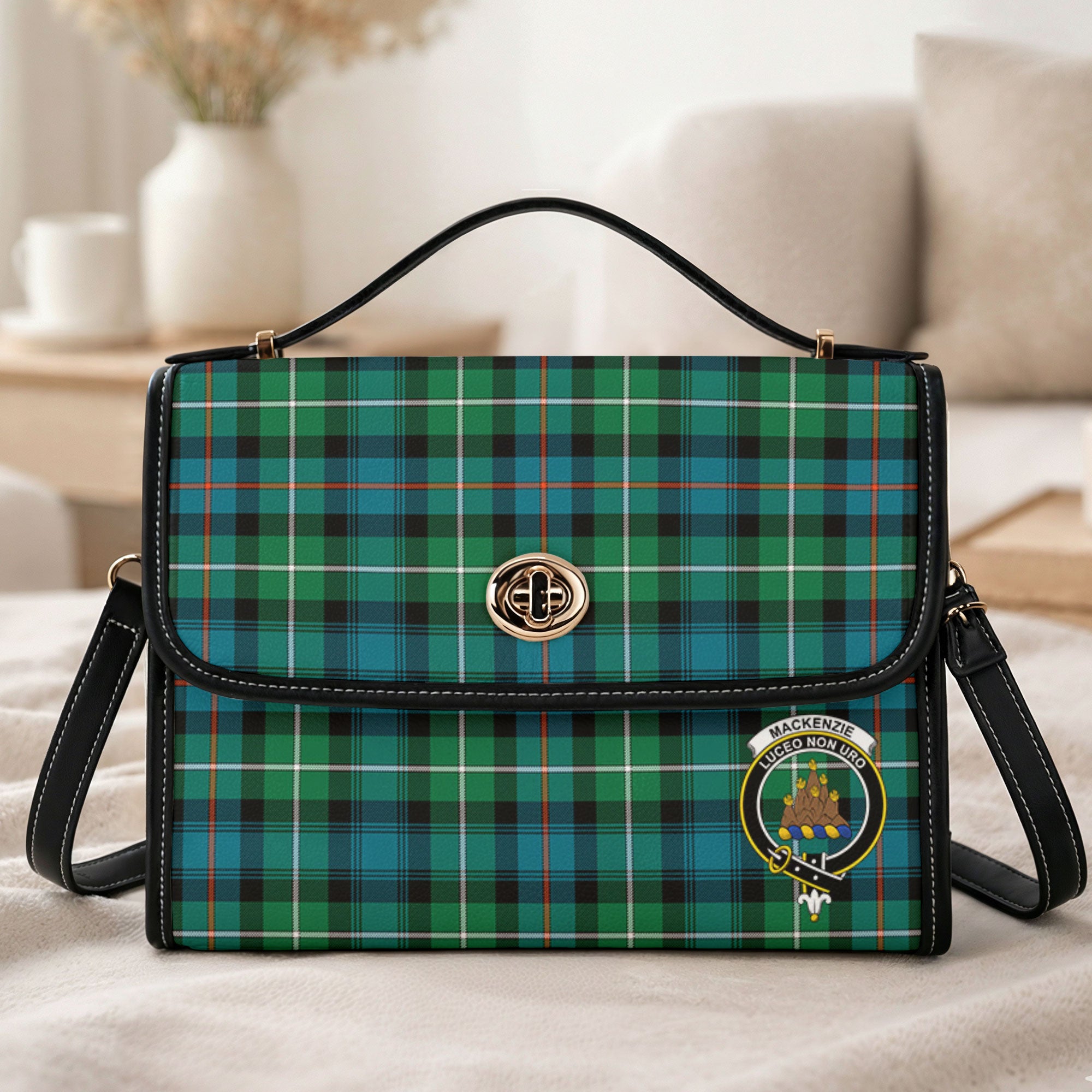 MacKenzie Ancient Tartan Crest Satchel Bag