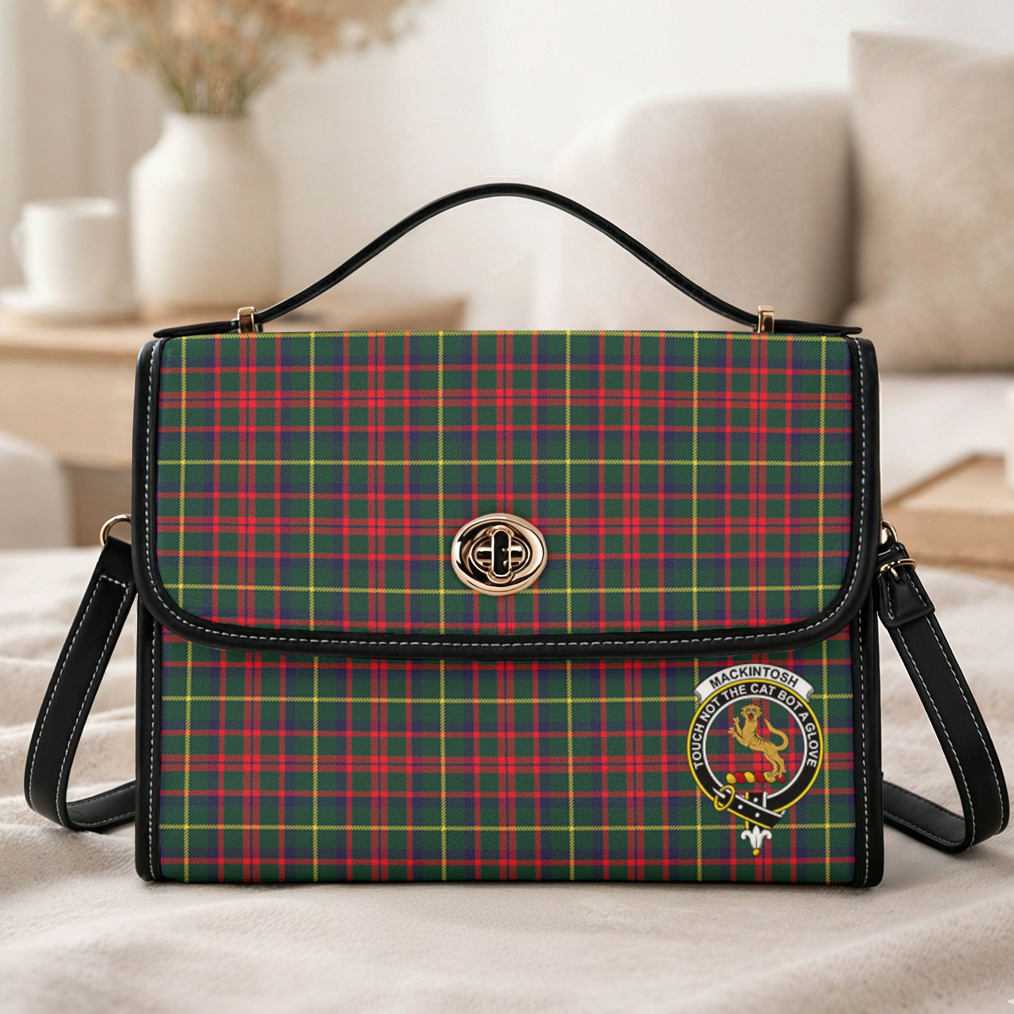 MacKintosh Hunting Modern Tartan Crest Satchel Bag