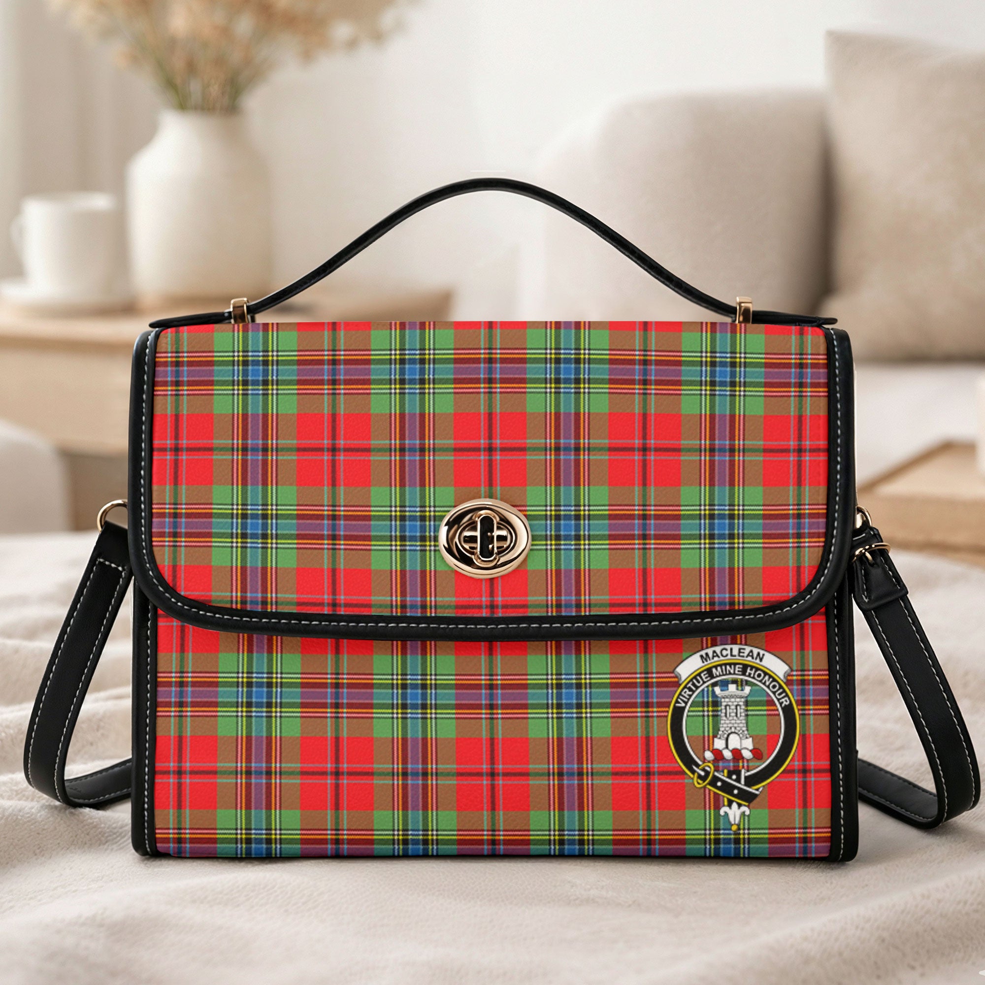 MacLean of Duart Modern Tartan Crest Satchel Bag