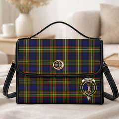 MacLellan Modern Tartan Crest Satchel Bag
