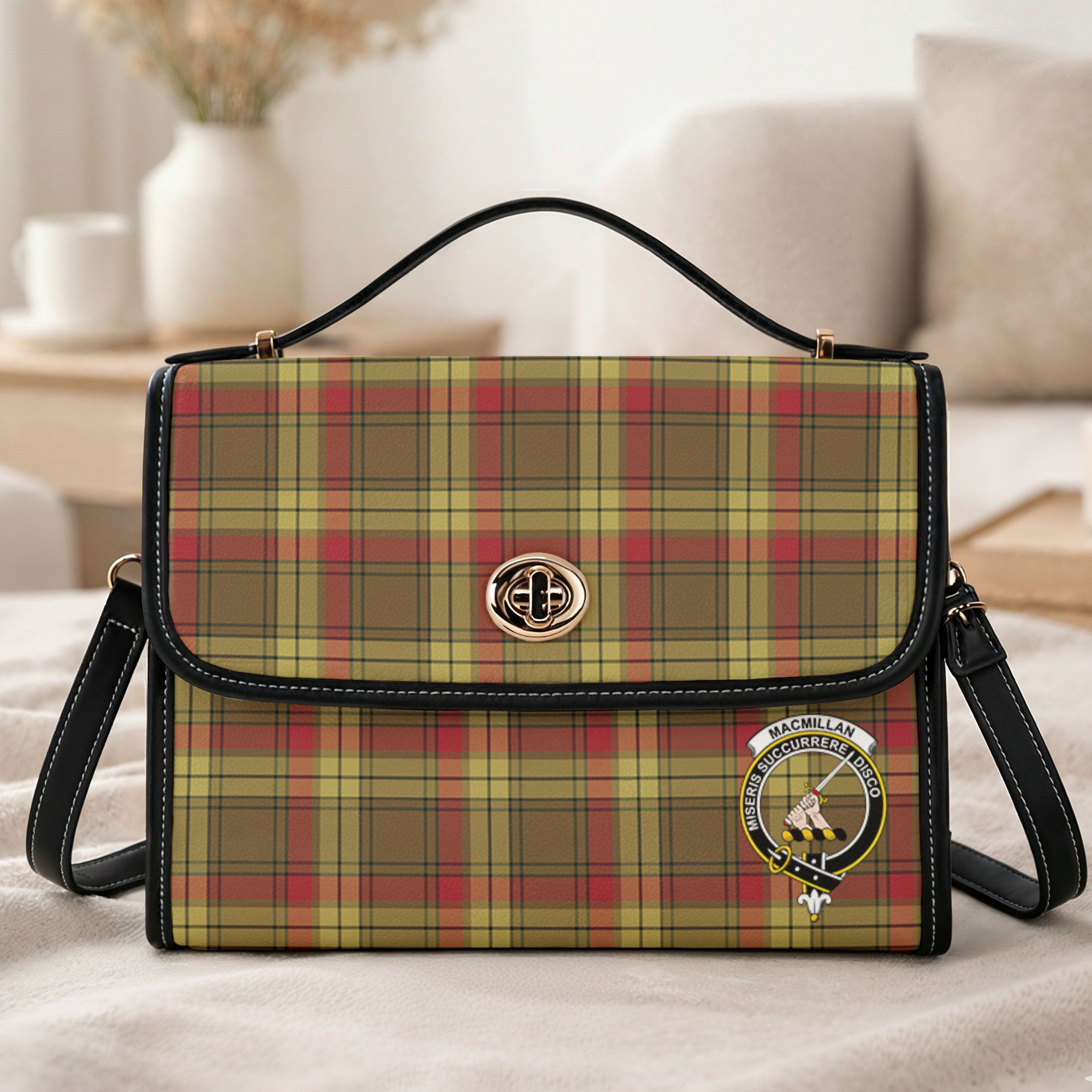 MacMillan Old Weathered Tartan Crest Satchel Bag