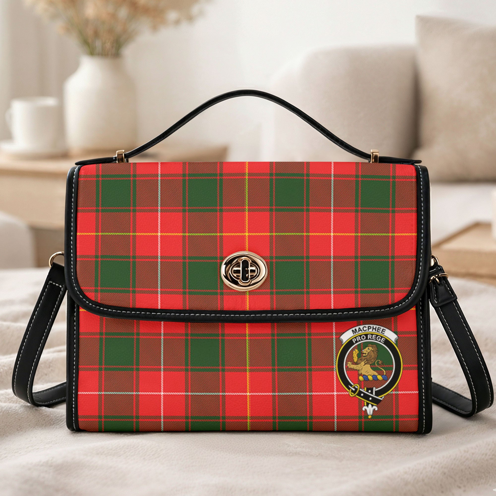 MacPhee Modern Tartan Crest Satchel Bag