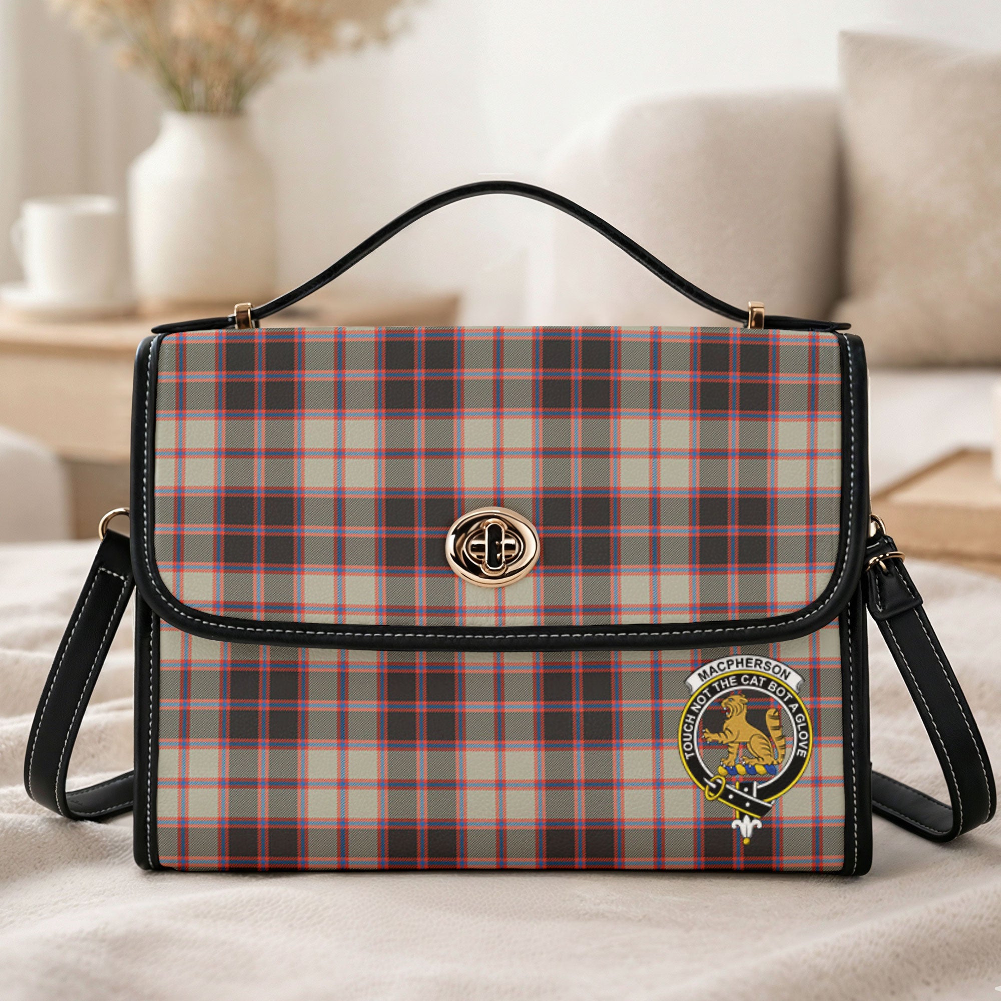 MacPherson Hunting Ancient Tartan Crest Satchel Bag