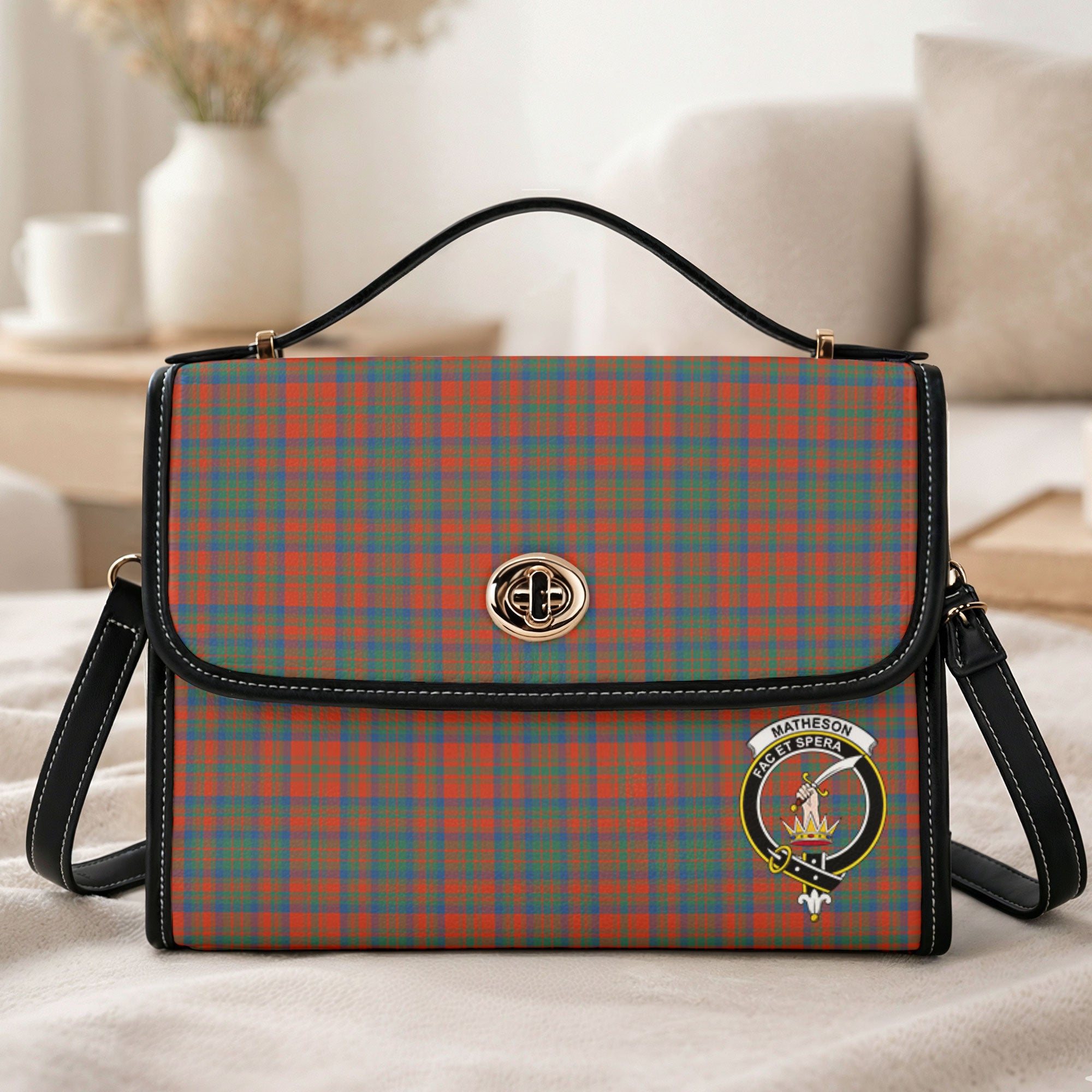 Matheson Ancient Tartan Crest Satchel Bag